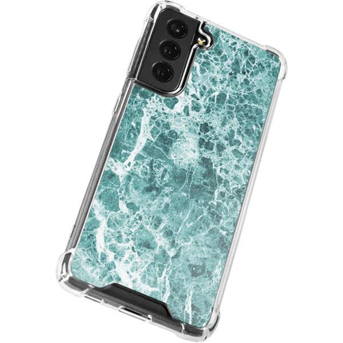 Crushed Turquoise Galaxy S21 FE Clear Case